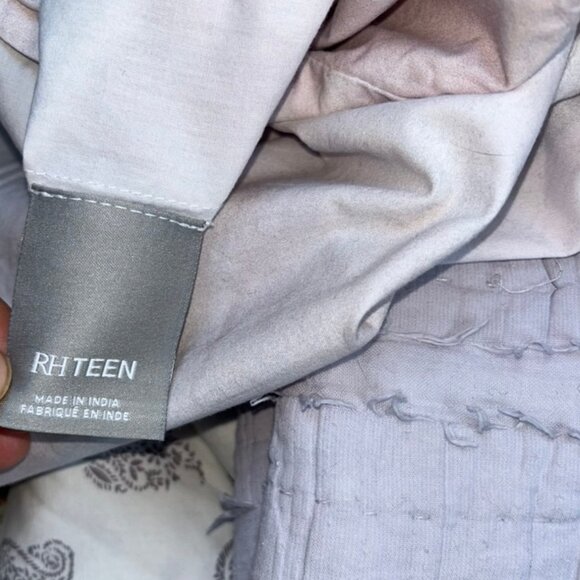 Restoration Hardware pale dusty lavender purple gray watercolor pillow case - Picture 2 of 3